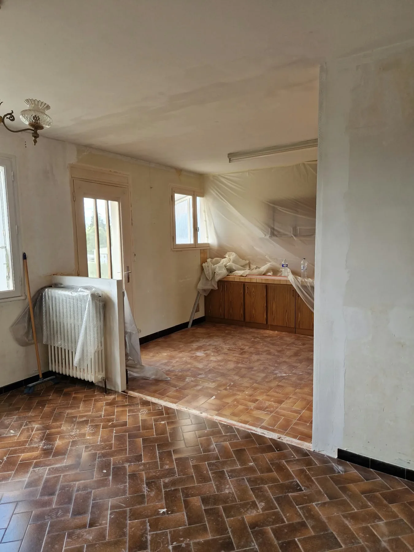 Reprise des parois après ouverture — Travaux en cours