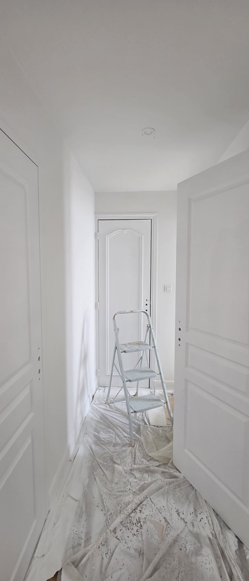 Peinture des murs et des portes — Travaux en cours